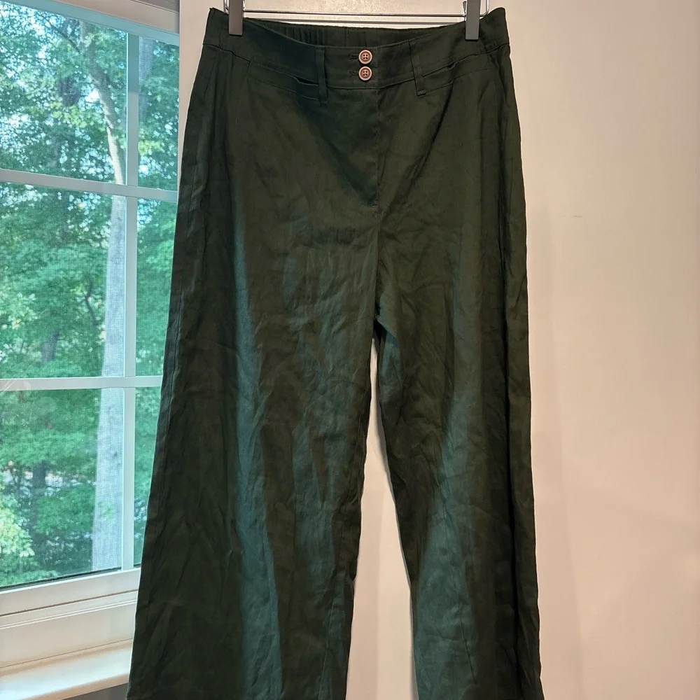 Straight-Leg Men’s Pants in Dark Green